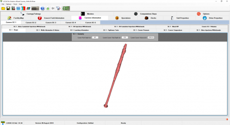 Cavern actual shape from the latest sonar survey