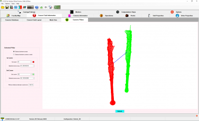 Calculation of the minimum distance between a pair of given caverns